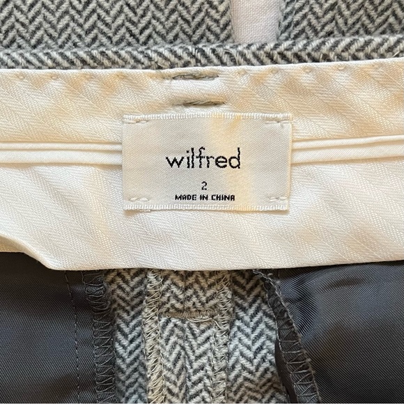 Aritzia Wilfred⎜ORSAY PANT⎜LIGHT GREY HERRINGBONE - Picture 7 of 12